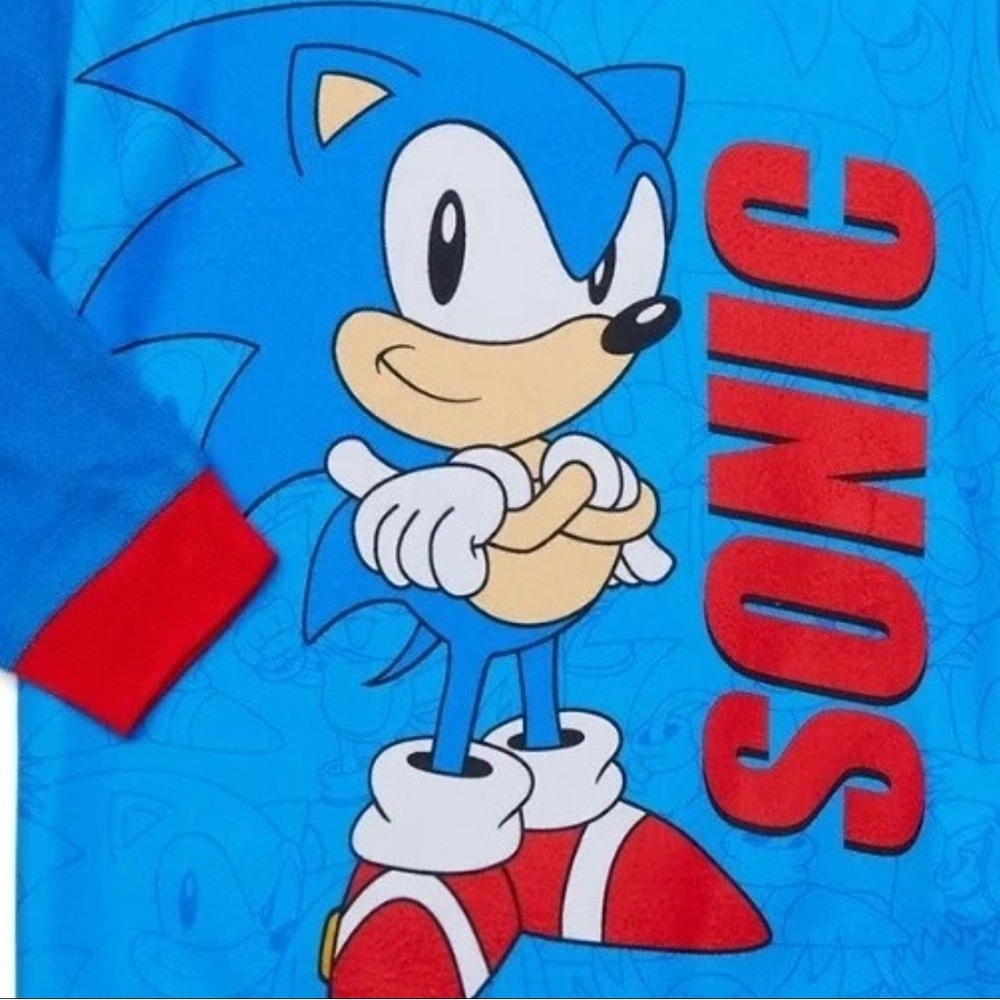 Sonic the Hedgehog Kids 2-Piece Pajama Set - Blue & Red - Picture 3 of 5